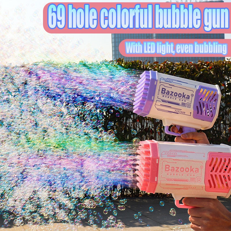 Automatic Blower With Light Bubble Gun