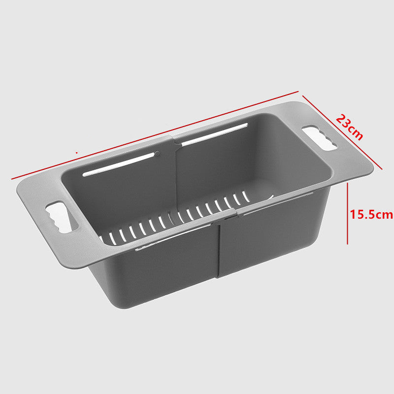 Sink Drain Retractable Storage Rack