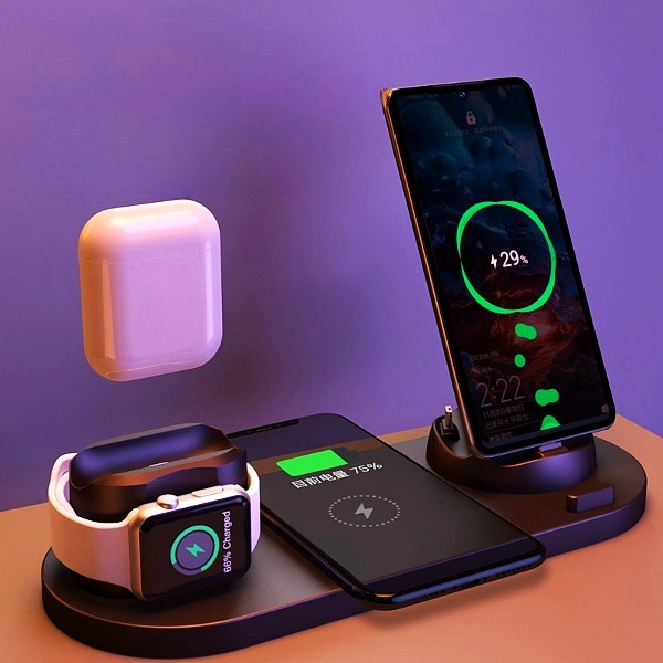 Wireless 6 In 1 Charging Dock Station